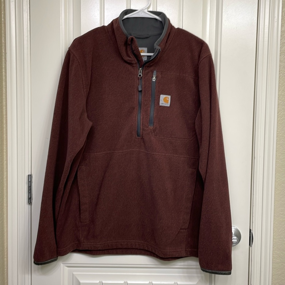 Carhartt Brown Quarter-Zip Jacket